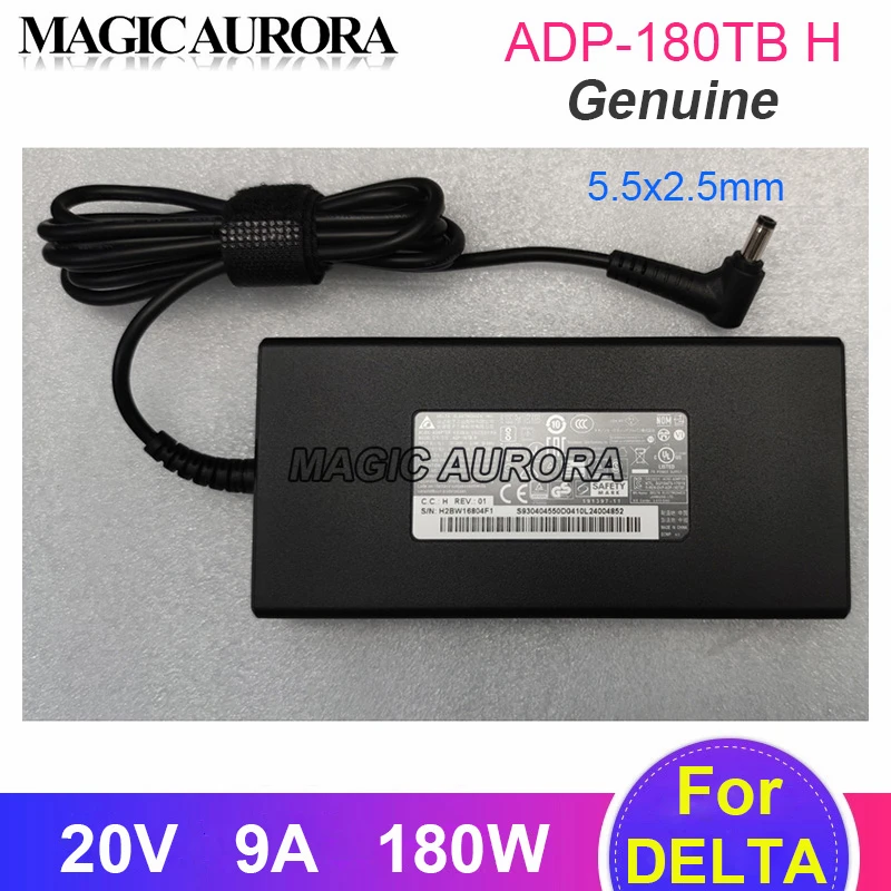 20V 9A For MSI GF65 GS65 WS75 WS66  STEALTH 10SE-044 Gaming Laptop Adapter Charger ADP-180TB H DELTA Power Supply 180W 4.5x3.0mm