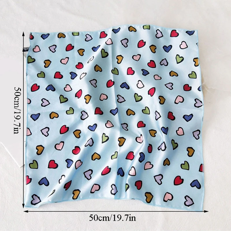 

Women Square Scarf Vintage Print Neck Silk Scarf Bandana Girl Design Fashion Scarves Wrist Wrap Headwear Ladies Hair Accessories