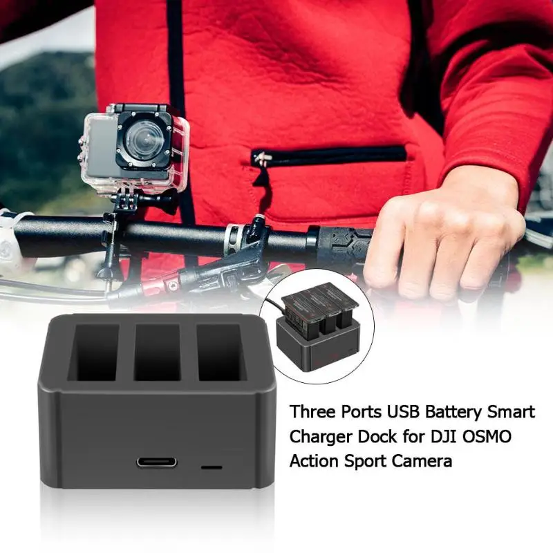 3 в 1 USB зарядное устройство type-C зарядный порт Аккумулятор ящик для DJI OSMO действие