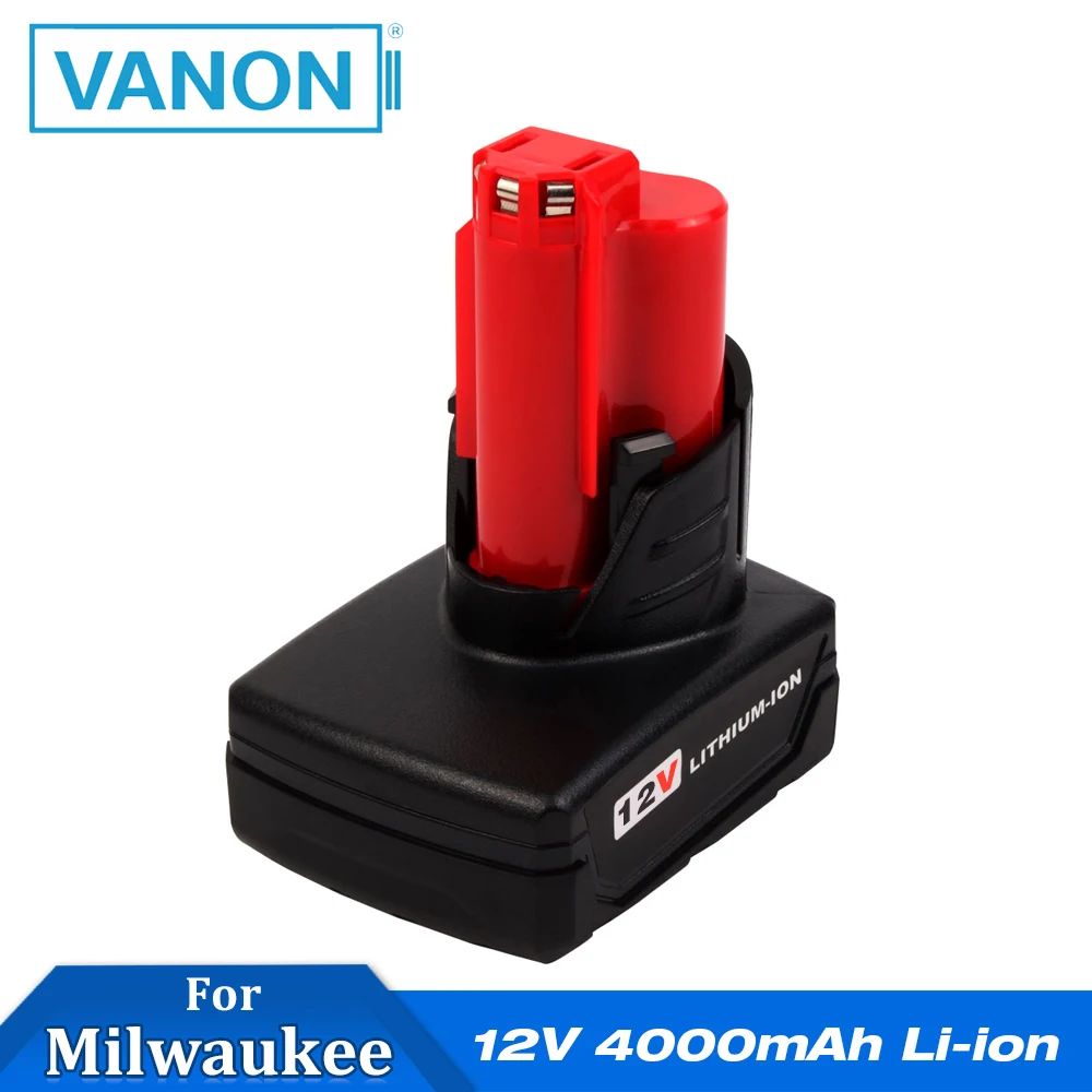 Сменный литий ионный аккумулятор VANON для MILWAUKEE M12 12 В 4000 мА · ч XC 4 0 А 48 11