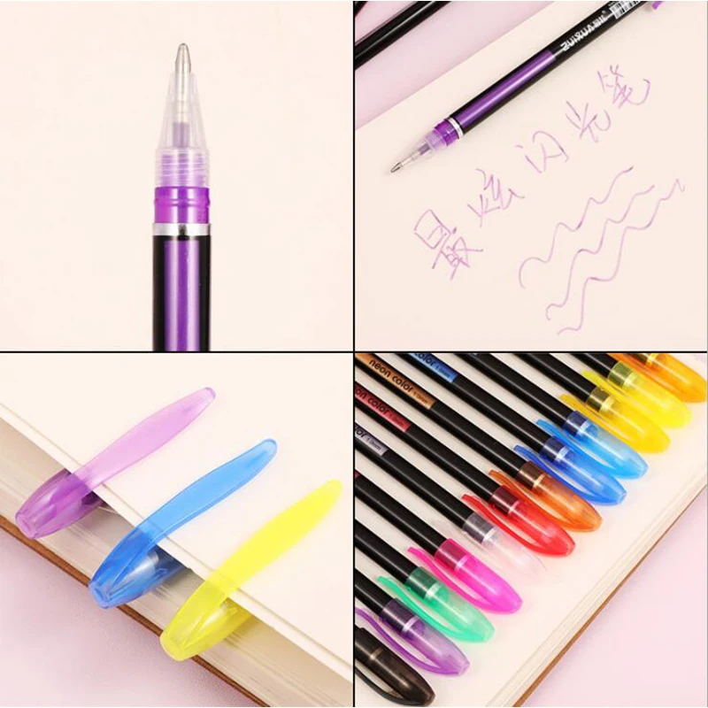 Набор глянцевых гелевых ручек 48 цветов пастельный карандаш гелевые ручки