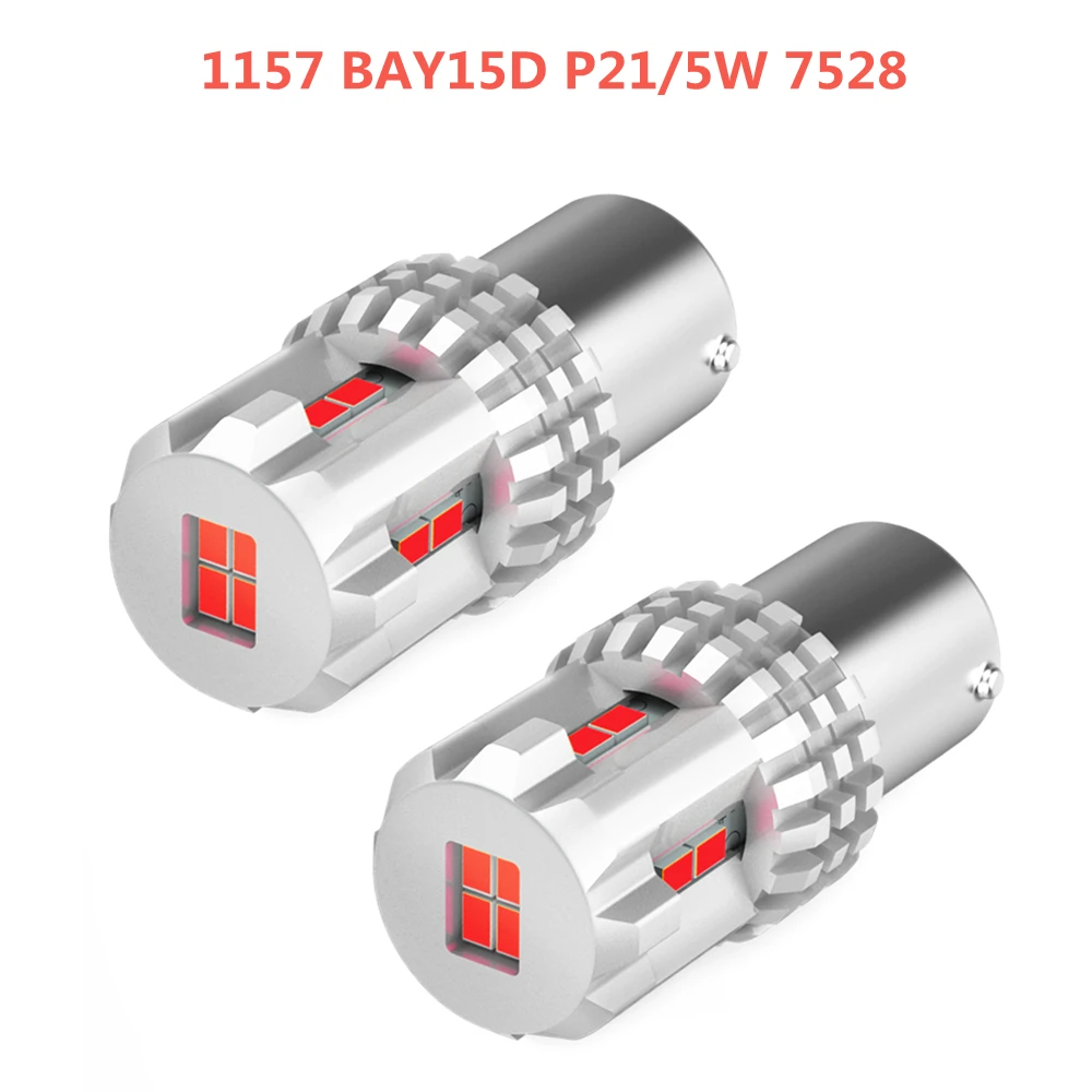 

AUXITO T20 7443 светодиодный 12V Красный Стоп светильник 21/5W W21W BAY15D 1157 3157 Светодиодная лампа стоп-сигнал для Toyota Corolla 150 e150 Camry Auris