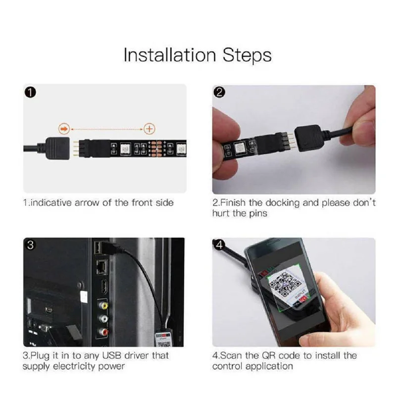 Многоцветная светодиодная лента настенный светильник с управлением через