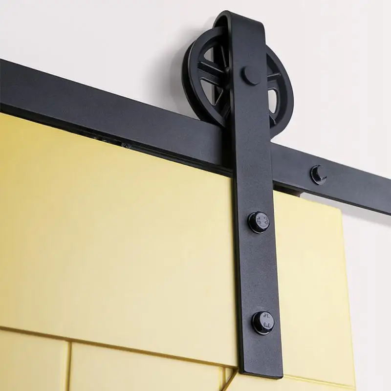 

200cm Barn Door Hanging Rail Large Wheel Type Metalworking Hanging Rail Non-pearl Cotton Packaging Furniture Hardware Slides HWC