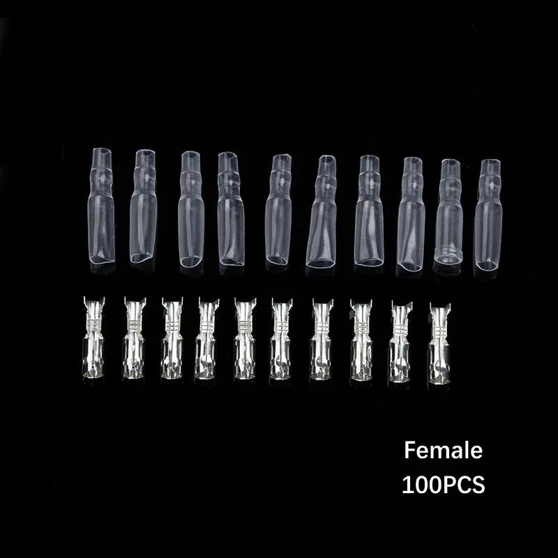 200/240Pcs Crimping Terminal set 4mm Bullet Crimp Wire Connectors 50 female + male +50 case | Обустройство дома