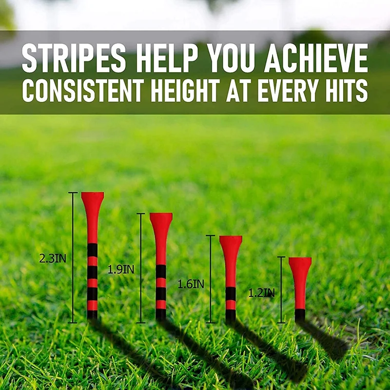 

Golf Tees, 100 Packs of 83mm Golf Tees, Professional Natural Bamboo Golf Tees, Durable & Stable Tee System