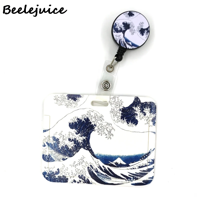 

ID Horizontal Credit Card Holder Lanyard Women Men Kid Student Retractable Badge Reel ID Name Bus Clips Card Badge Holder Gifts