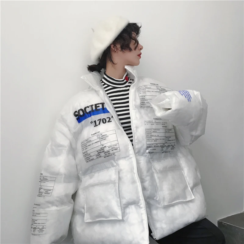 Прозрачное пальто в стиле хлеба из пвх и хлопка зимнее лыжное сидящей горной