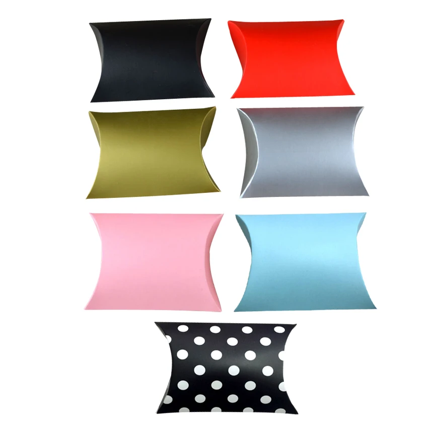 10 шт./лот красочная Подушка милая коробка для конфет бумажная Подарочная