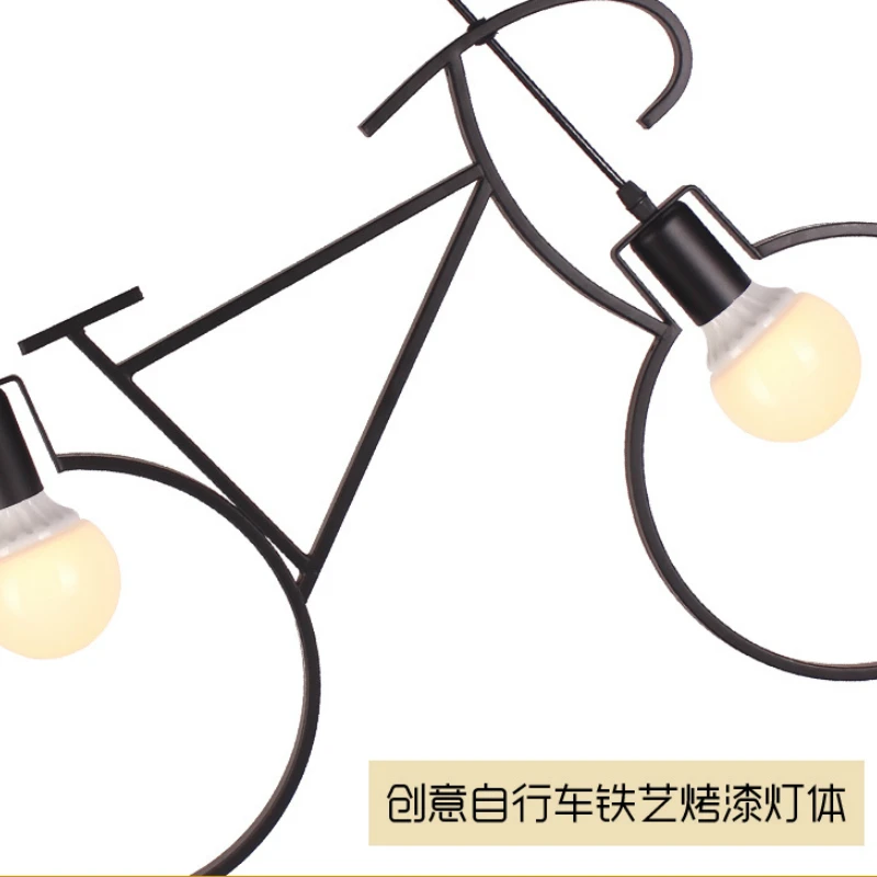Креативный велосипедный железный подвесной светильник в скандинавском стиле ds