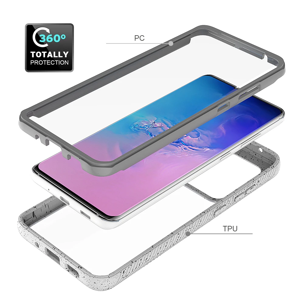 Противоударный чехол 2 в 1 для Samsung Galaxy S20 Ultra S9 S10 Plus S10e 5G Note 10 Pro защитный прозрачный