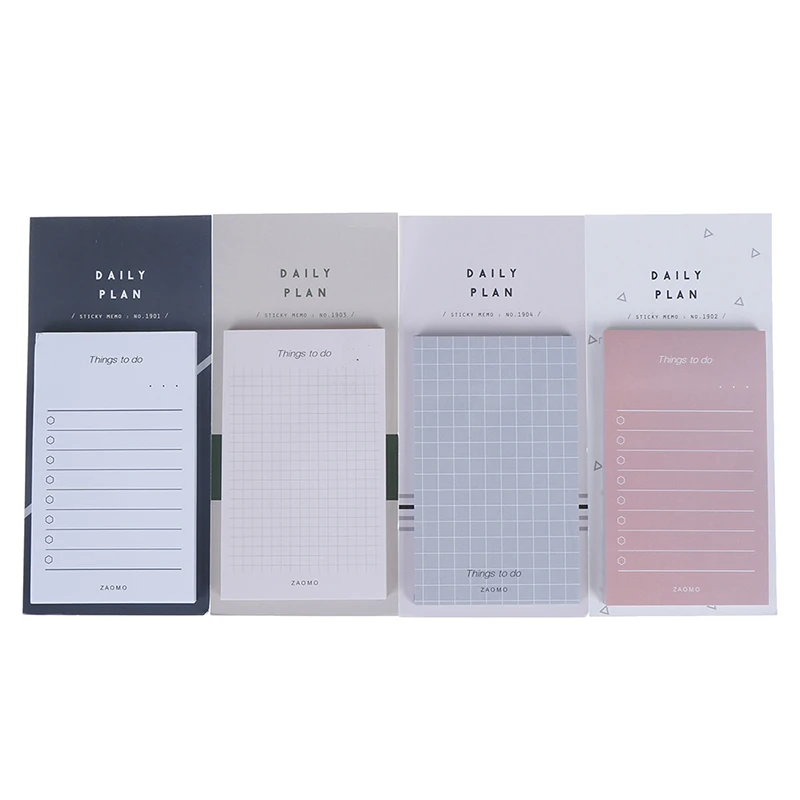

50 Sheets To Do List Notes Notepad Self-adhesive Day Plan Week Plan List Office Stationery ZMONH Memo Pad