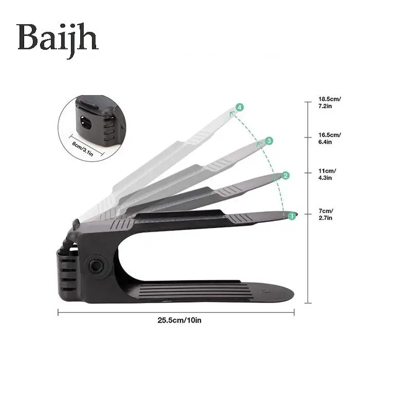 10 шт. Пластиковые регулируемые шкафы для хранения обуви | Дом и сад