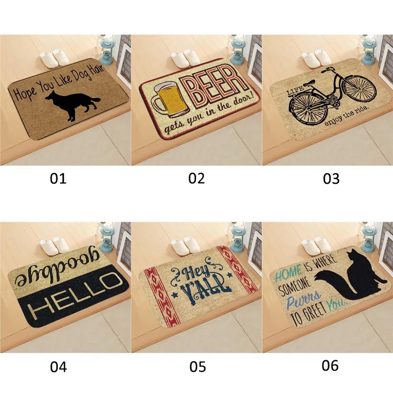 Коврик комнатный флисовый противоскользящий 40x60 см | Дом и сад