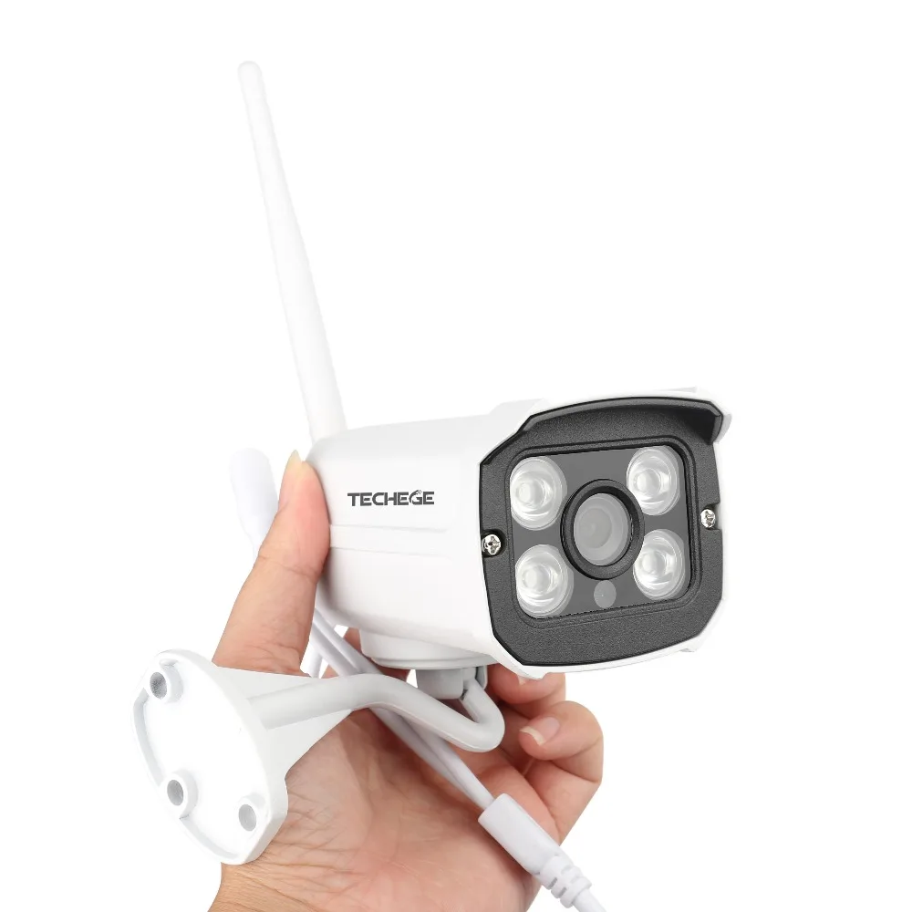 Techege HD 1080P беспроводная SD карта слот аудио IP камера 2.0MP wifi камера безопасности ночное видение металлическая Водонепроницаемая камера для улицы