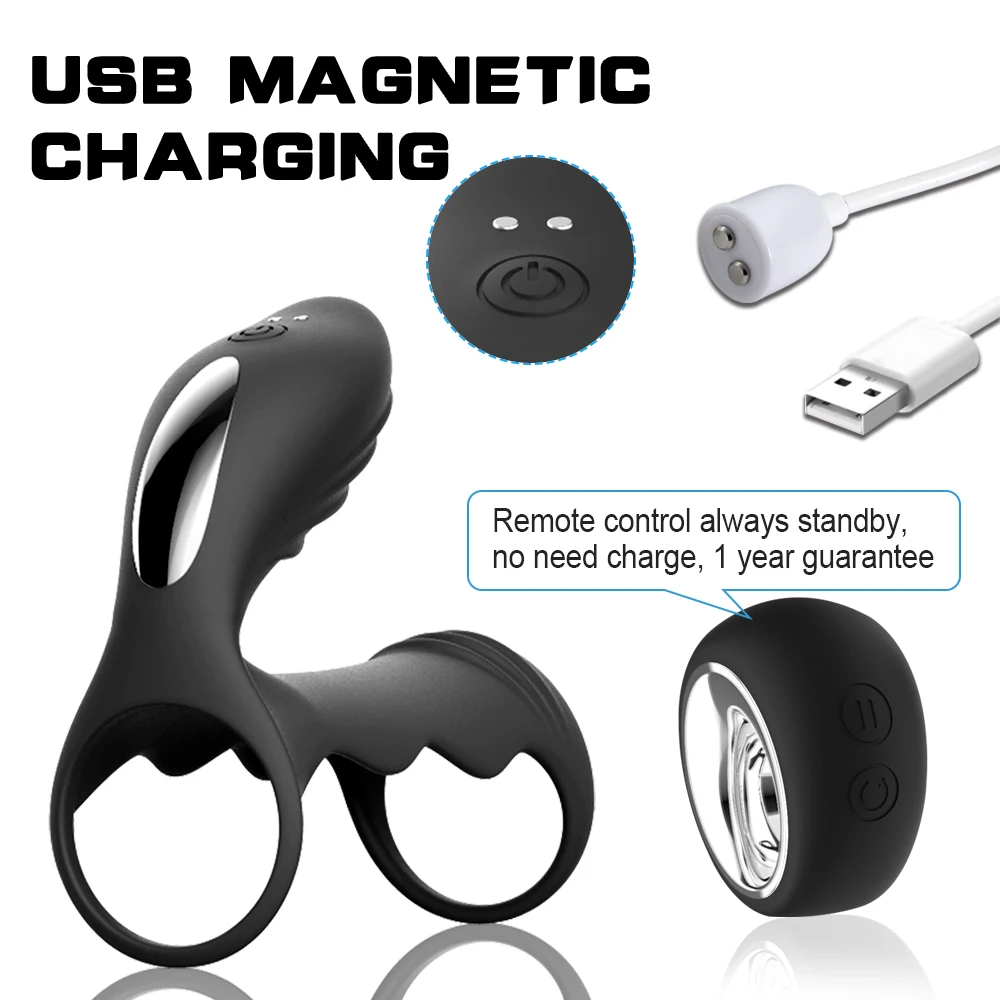 Вибрирующая модель USB перезаряжаемое мужское увеличивающее пенис кольцо и