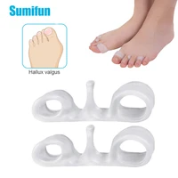 2pcs big toe two hole thumb hallux valgus toe separator silicone gel foot fingers protector corrector pedicure foot care tool