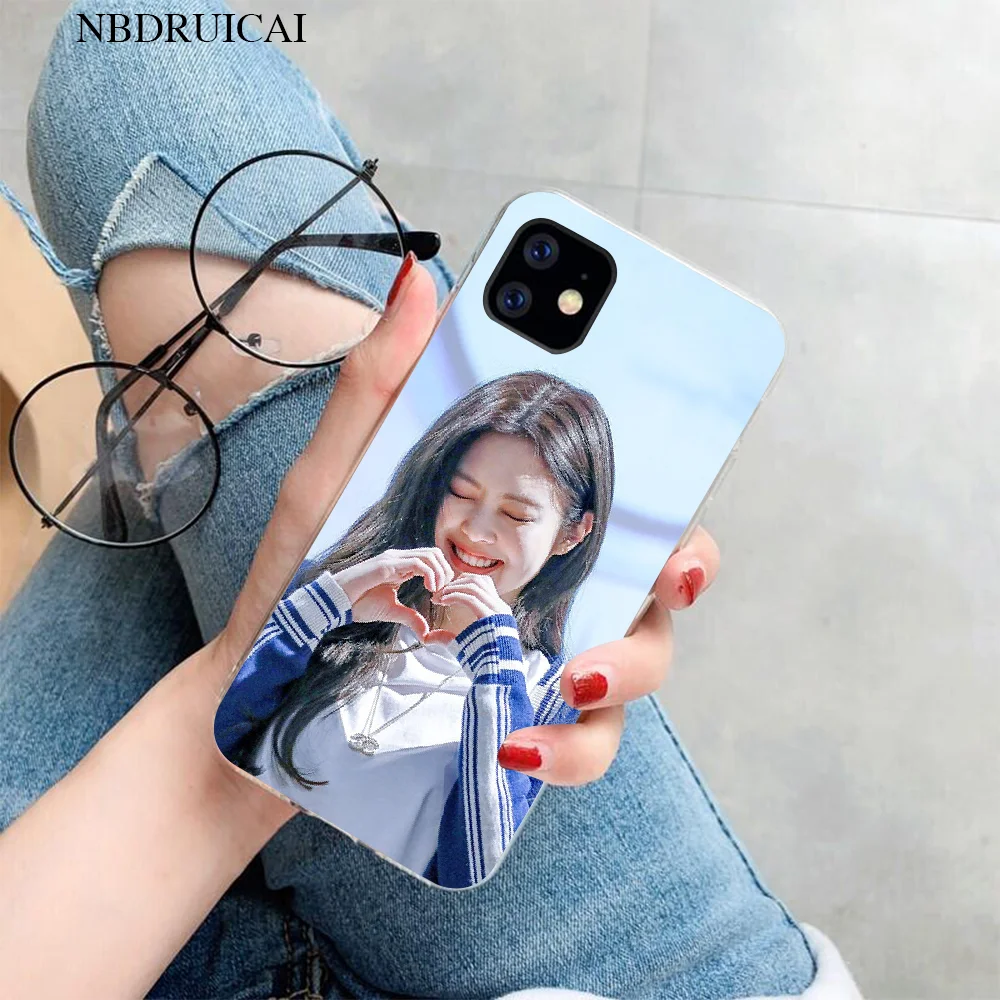 PENGHUWAN Jennie Kim красивый черный мягкий чехол для телефона iPhone 11 pro XS MAX 8 7 6 6S Plus X 5S SE XR |