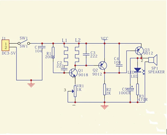 DIY Kit детектор металла Комплект Электронный комплект DC 3 V-5 V 60 мм Бесконтактный Сенсор модуль DIY электронные детали детектор металла