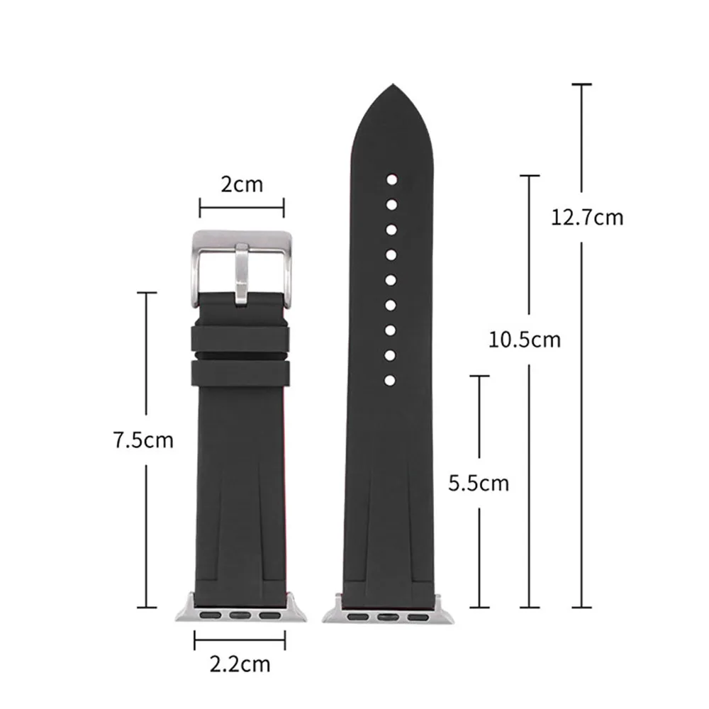 Silicone Two-Color Watch  Band Suitable For iwatch 2/3/4/5/6 Generation Sports Strap SE Strap