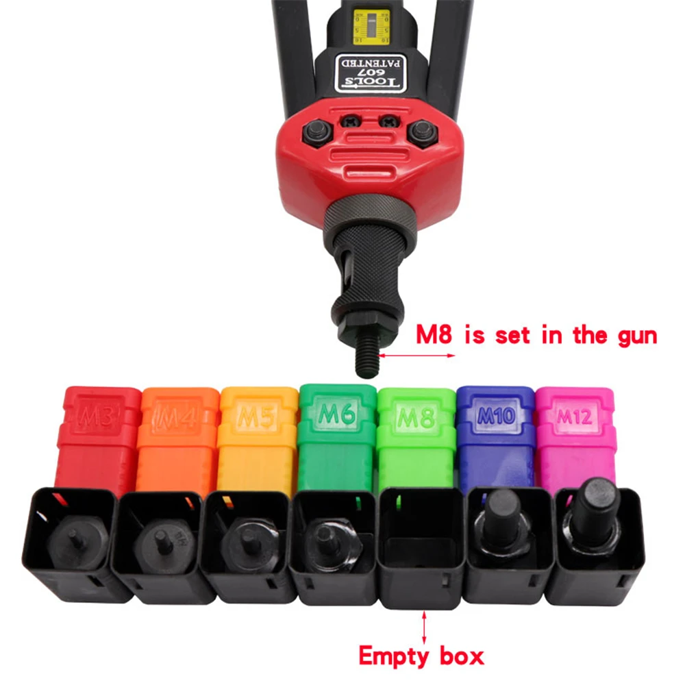 BT 607 ручной заклепки с резьбой гайки Пистолеты клепальщик клепки инструмент