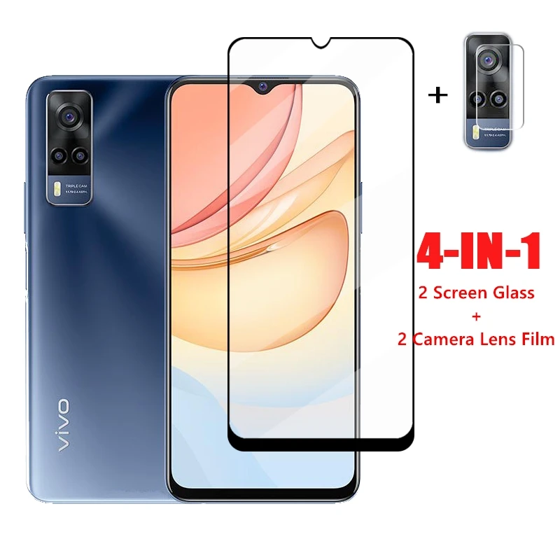 

Full Glass For Vivo Y53s 4G Screen Protector For Vivo Y53s Y31 Y51A Tempered GlassPhone Protective Glass Lens Film For Vivo Y53s