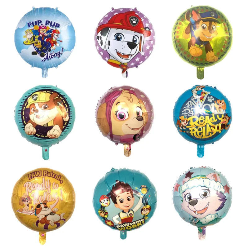 

10pcs PAW Patrol Canine Aluminum Film Balloon Pat Patrol Birthday Party Decoration Children Toy Christmas Gift Skye Marshall