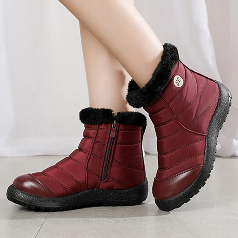Winter Women Snow Boots Plush New Warm Ankle Boots for Women Boots Waterproof Women Sneakers Female Winter Shoes Women Booties