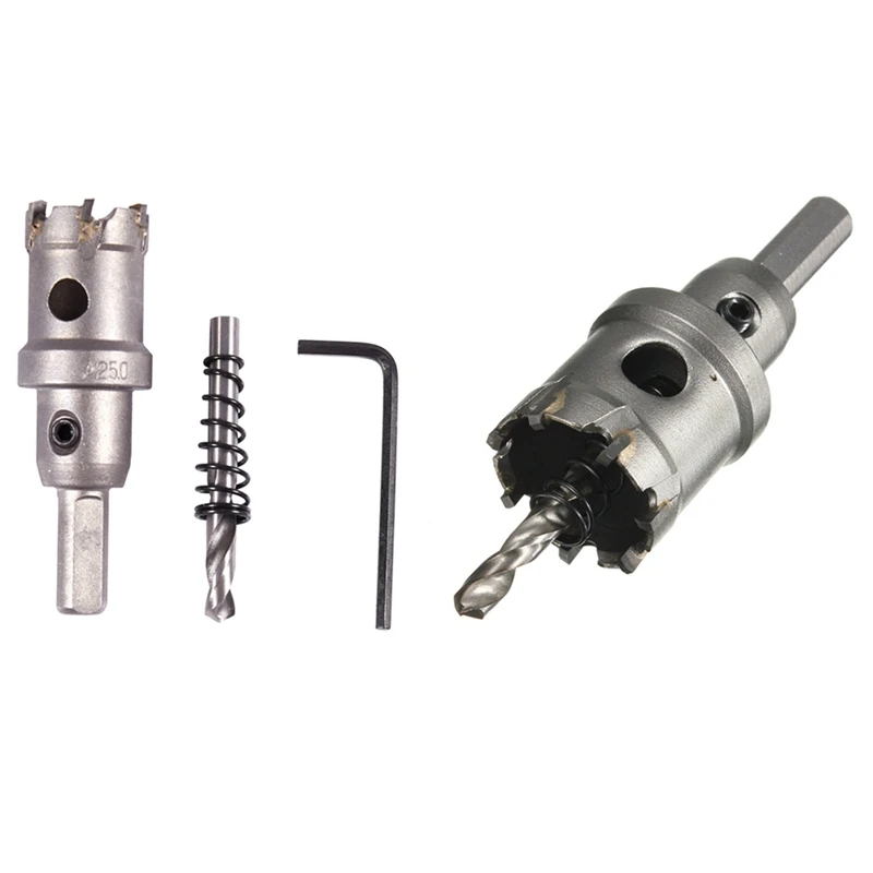 

2 шт. карбидный наконечник металлический резак из нержавеющей стали HSS Сверло Отверстие пила Holesaw, 45 мм & 25 мм