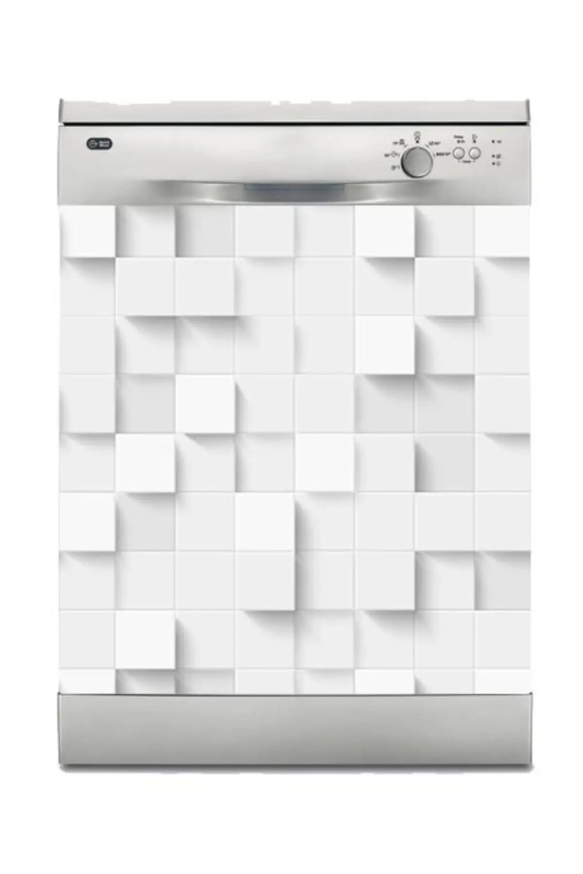 

Dish Machine Sticker Plated 3 Dimensional Cubes