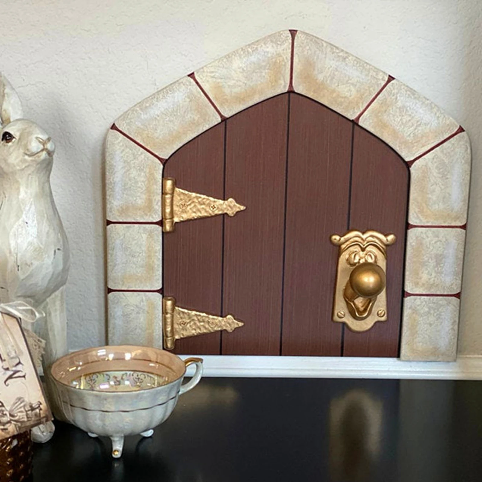 

Miniature Fairy Door Trees Yard Garden Statues Wall Outdoor Porch Ornament