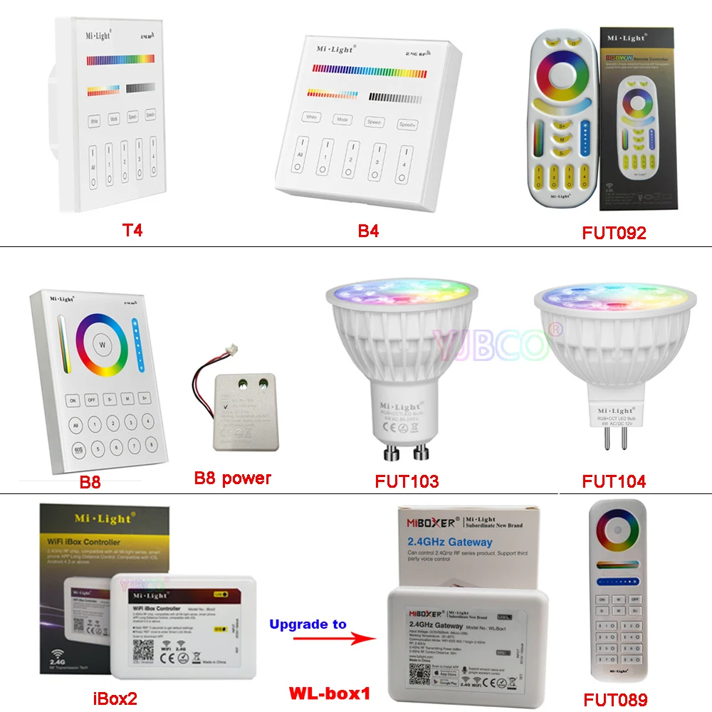 Miboxer FUT103/FUT104 4 Вт GU10 MR16 RGB + CCT Светодиодный прожектор AC110V 220 В FUT089/FUT092/B8/B4/T4/WL Box1/iBox2 2 4G