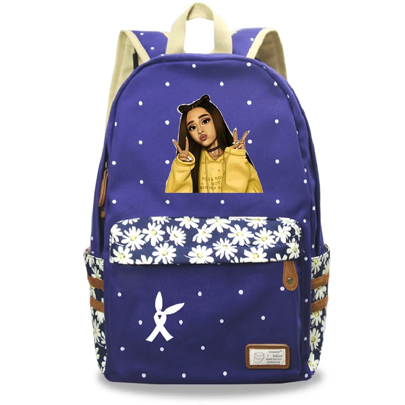 2 Mochila Feminina Ariana Grande рюкзак для ноутбука женский рюкзак для путешествий цветок волнистая точка школьные сумки для девочек-подростков - Цвет: 2