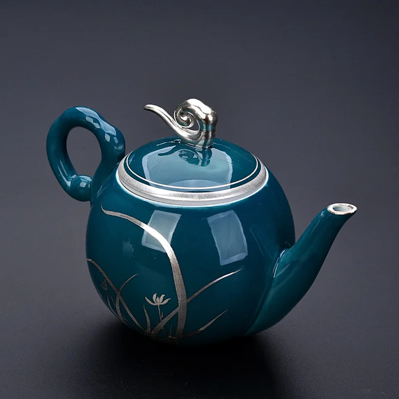 Керамика ручной работы японский агатовый глазурь позолоченный заварочный