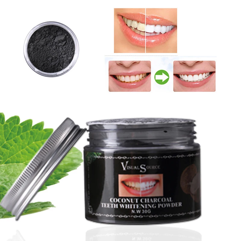 30 г натуральный активированный кокосовый зуб порошок ежедневного использования