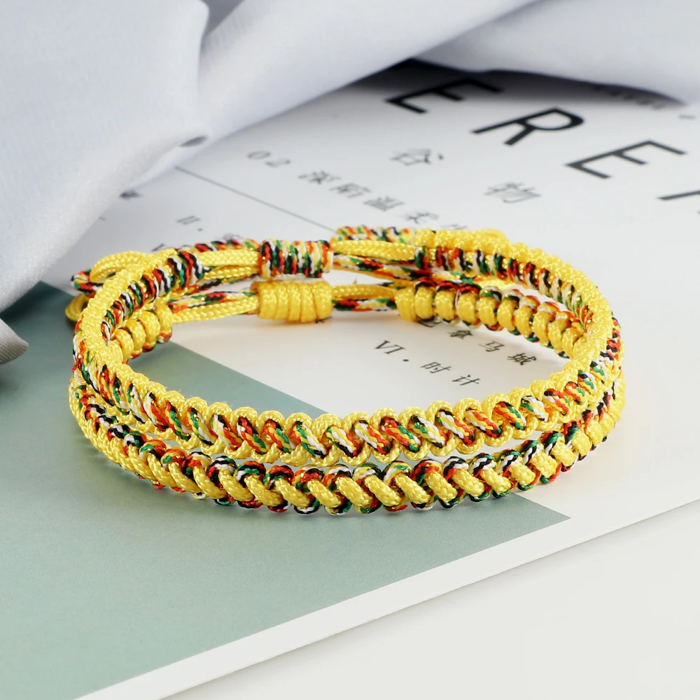 2 шт./набор плетеный браслет в стиле бохо счастливая веревка | Украшения и