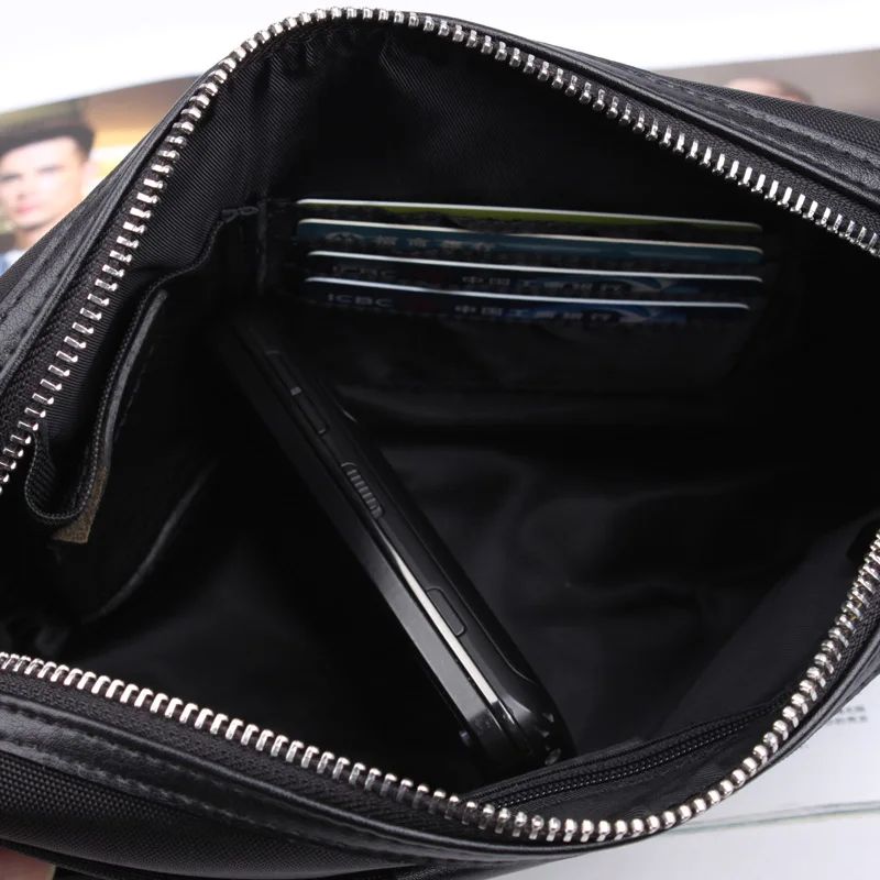 Мужские кошельки деловая Сумочка клатч сумка кошелек для сотового телефона