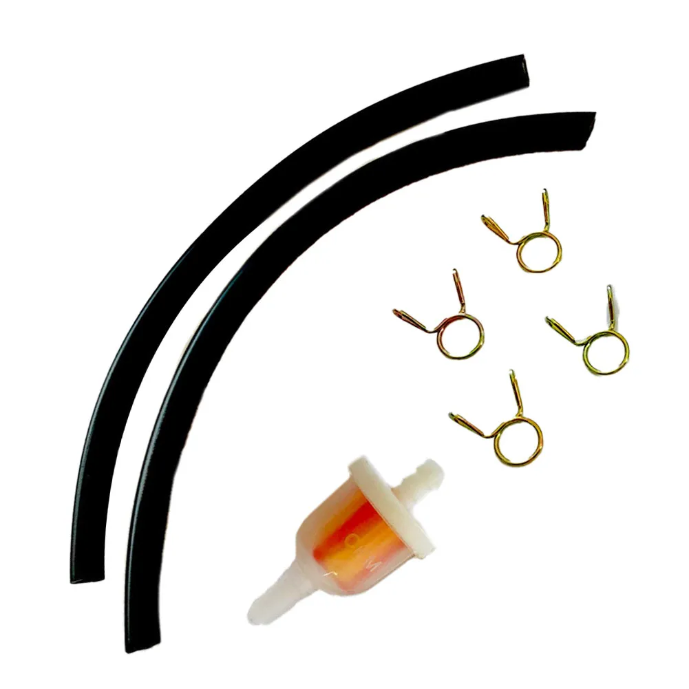 

1pcs Fuel Filter Gass Oil Gasoline Filter 6mm + Hoses + Clamps Carburetor Main Jet Fuel Injector For Car Moped Scooter ATV Quad