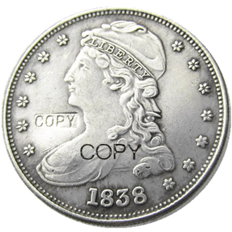 1838 ограниченная бюст половина доллара Посеребренная копия монеты | Дом и сад