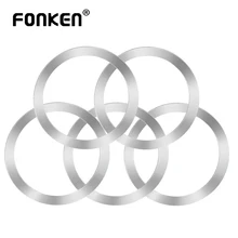 FONKEN-Anillo de placa magnética Magsafe, pegatina Universal de Metal, hoja de cargador inalámbrico, placa de soporte para teléfono móvil y coche, 5 piezas, 1 unidad