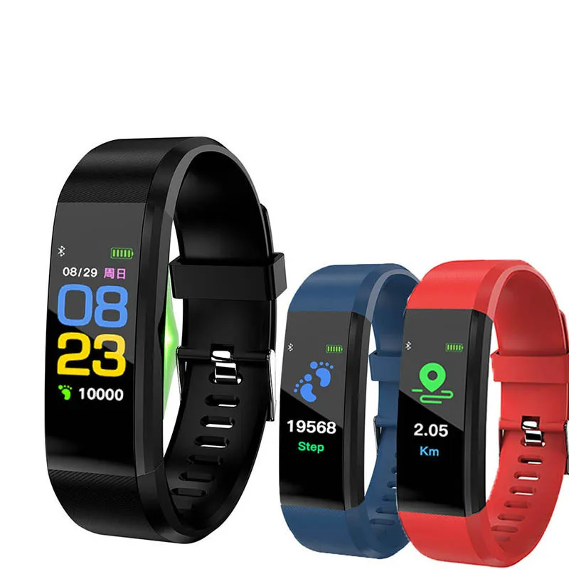 Rovtop 115 плюс Bluetooth Смарт часы монитор сердечного ритма Смарт часы фитнес трекер Браслет водонепроницаемый смарт-браслет