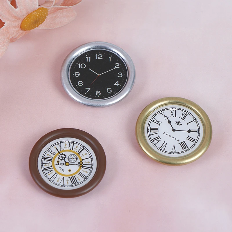 Масштаб 1:12 миниатюрные настенные часы для кукольного домика из смолы миниатюры