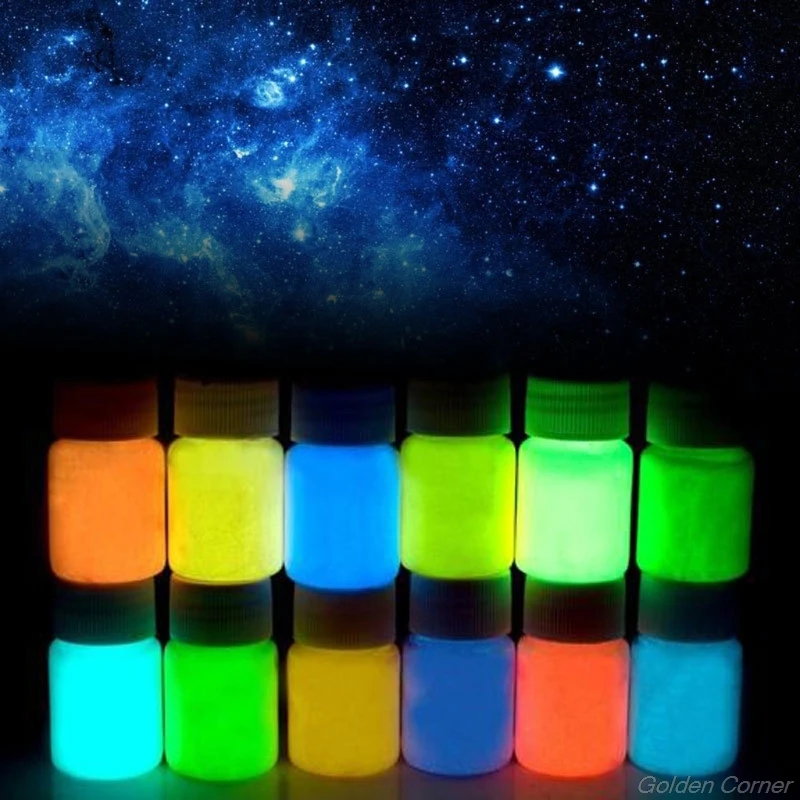

12 Color Super Bright Luminous Face Paint Epoxy Resin Pigment Kit Liquid Colorant Body Art UV Body Paint Set Each 20g D07 20
