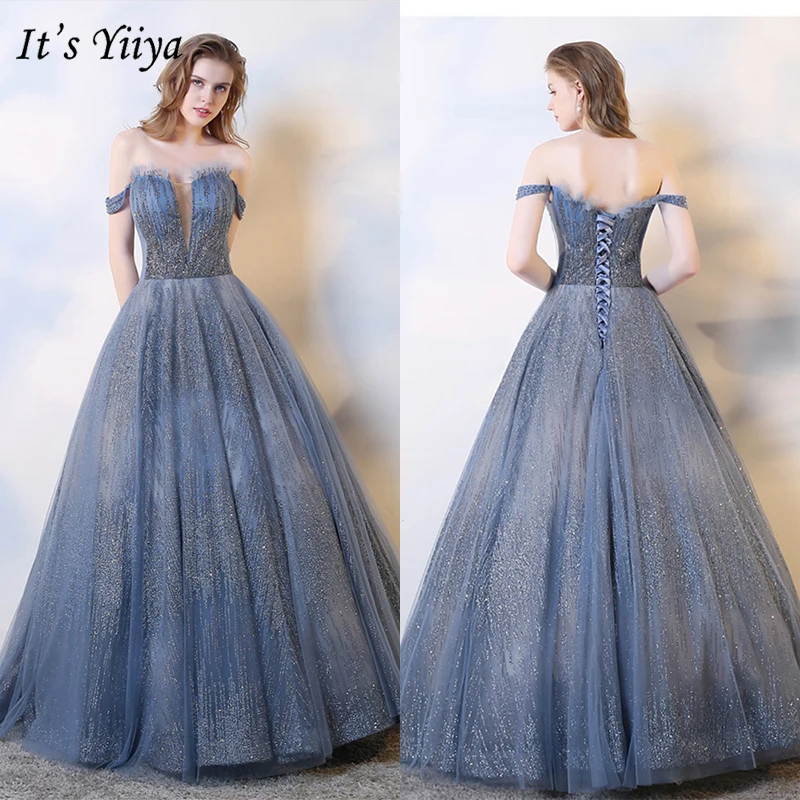 Женское блестящее вечернее платье It's Yiiya элегантное бальное без рукавов с