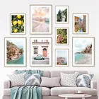 Lemon Tree, пляжный дом, дорога, Италия, для путешествий, настенная живопись, холст, скандинавские постеры и принты, настенные картинки для декора гостиной