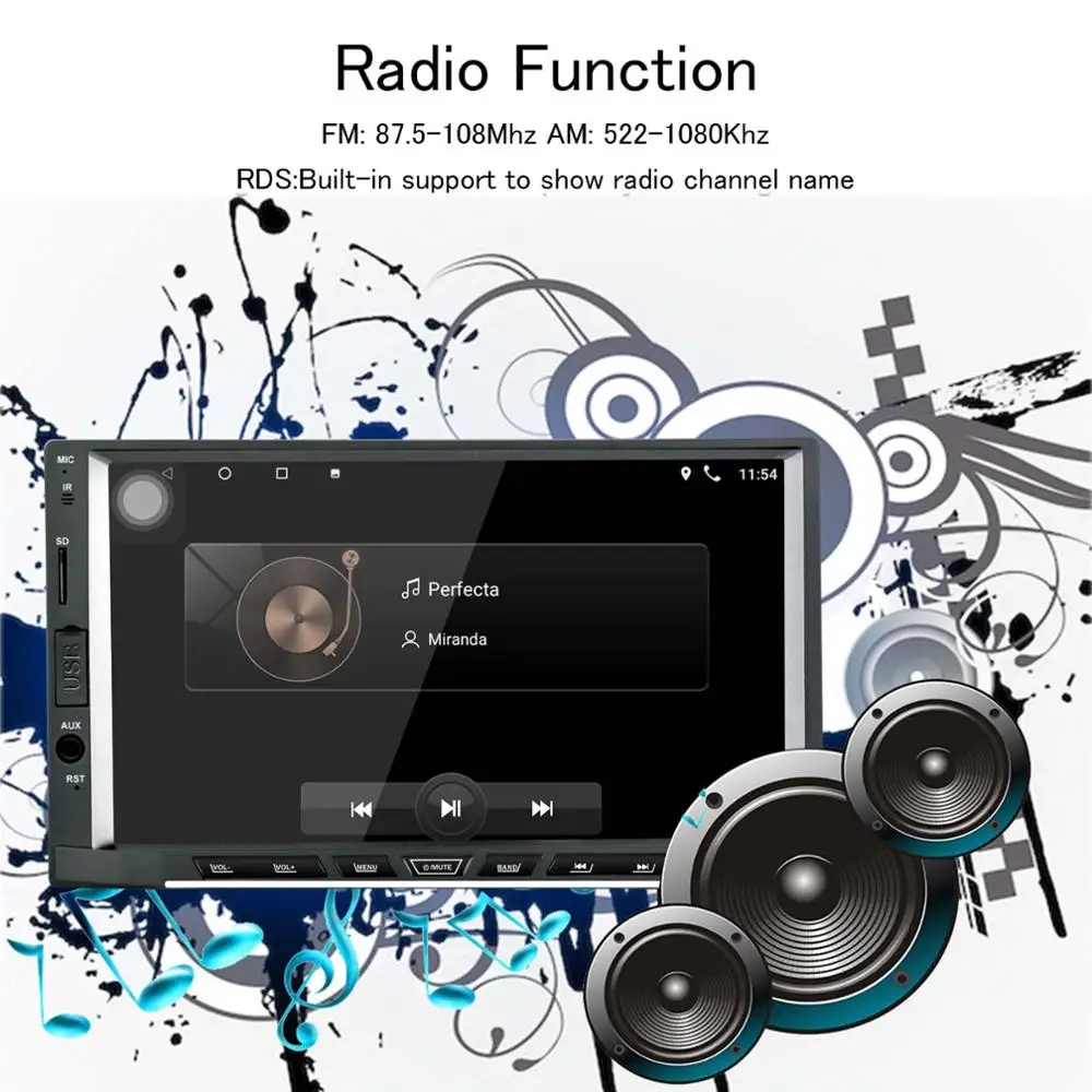 Автомобильный мультимедийный плеер универсальная стерео система под