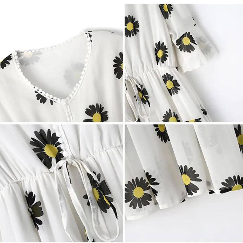 

Maternity Dresses Pregnancy Plus Size Dress Women Summer Chiffon Floral Pregnant Dresses Fashion Elegant Maternity Clothes