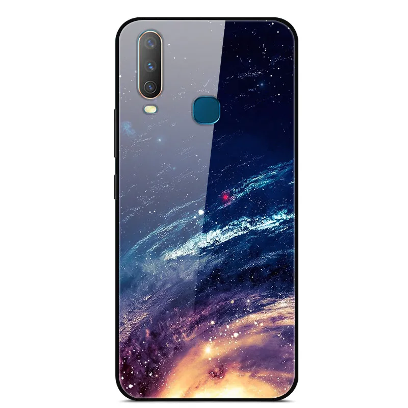 ДЛЯ VIVO Y17 чехол из закаленного стекла с изображением планеты космос, чехол из стекла для Vivo Y17 Y 17 VivoY17 1902, чехол для Vivo Y3 Y12 Y15