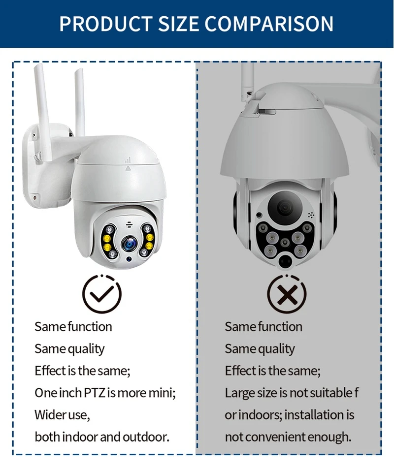 

OCKERED 1080P PTZ Wifi IP Camera Mini Cloud CCTV Security Camera Outdoor AI Human Detect Auto Tracking Wireless Camera