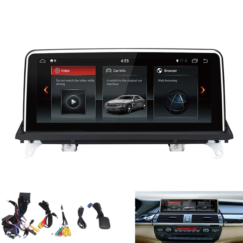 Android 9 0 автомобильный навигатор Px6 Dvd мультимедийный плеер для Bmw X5 E70/X6 E71 (2007 2013)